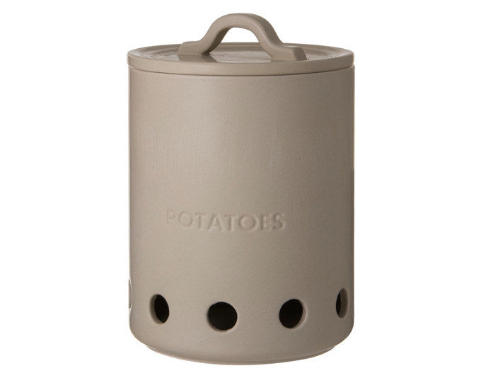 LADELLE Vorratstopf Essentials Potato steingrau Keramik ø 20x25cm in Steingrau, Grau präsentiert im Onlineshop von KAQTU Design AG. Aufbewahrungsdose ist von LADELLE