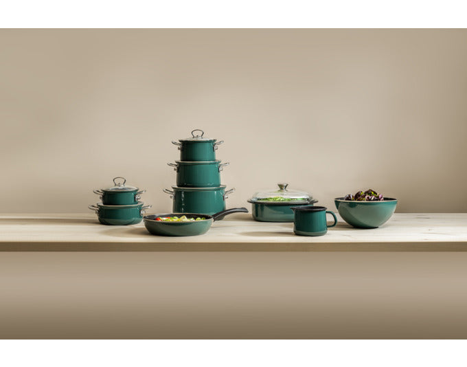 Elegante RIESS Schüssel in Teal, 4.4 l, 26x12.4 cm, ideal für Salate und Snacks, stilvolles Design für jede Küche.