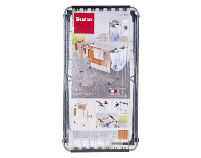 METALTEX Wäschetrockner Tempest 18 m 175x55x106 cm inkl. Wäschesack/Sockenhalter in präsentiert im Onlineshop von KAQTU Design AG. Wäscheständer ist von METALTEX