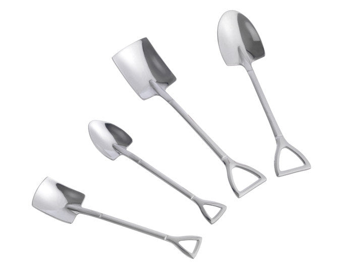 METALTEX Löffel Schaufel 4er Set Edelstahl 11.7+15.5 cm in Silber präsentiert im Onlineshop von KAQTU Design AG. Küchenhelfer ist von METALTEX
