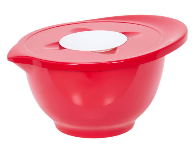 PATISSE Rührschüssel Melamin mit Spritzschutzdeckel 3 l rot in präsentiert im Onlineshop von KAQTU Design AG. Schüssel ist von PATISSE