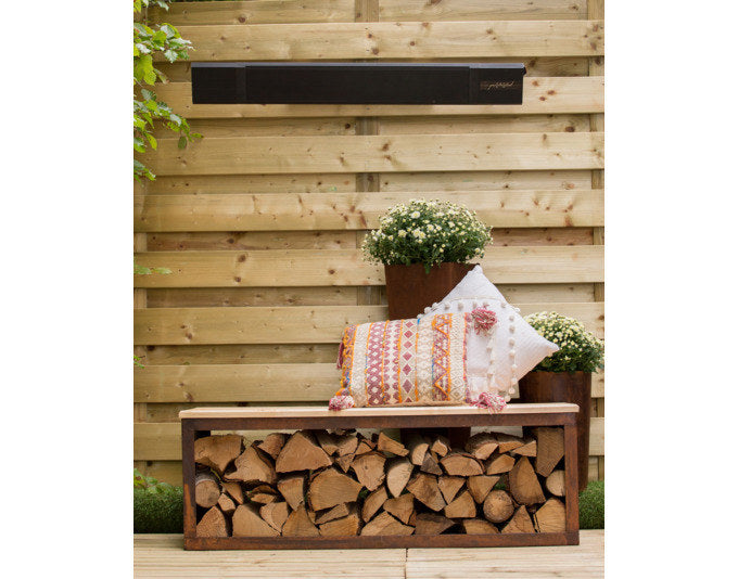 REDFIRE Holz-Aufbewahrungsbank Tyr 120 cm in Rostbraun, Braun präsentiert im Onlineshop von KAQTU Design AG. Feuerschale ist von REDFIRE