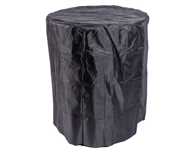 Schwarze REDFIRE Feuerstelle Onyx Classic mit 80 cm Durchmesser und Abdeckung, ideal für gemütliche Abende im Freien.