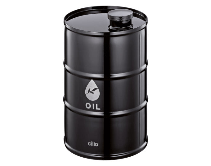 CILIO Ölfass Barile 750 ml Edelstahl schwarz lackiert ø 9.5 cm in präsentiert im Onlineshop von KAQTU Design AG. Öl & Essig ist von CILIO