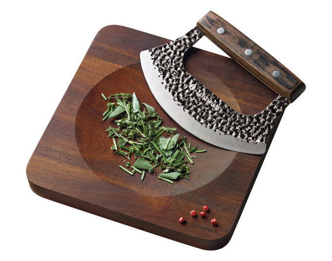 ZASSENHAUS Wiegemesser-Set Mincer Akzazie 20x20x2 cm in Holzoptik, Braun präsentiert im Onlineshop von KAQTU Design AG. Wiegemesser ist von ZASSENHAUS