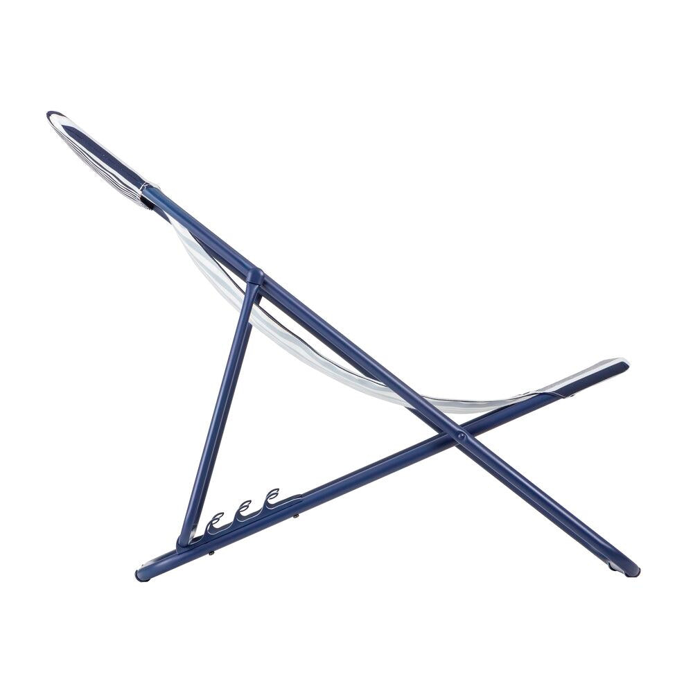 LAFUMA Sessel Maxi Transat Rayure indigo in Blau, Weiss präsentiert im Onlineshop von KAQTU Design AG. Liegestuhl ist von LAFUMA