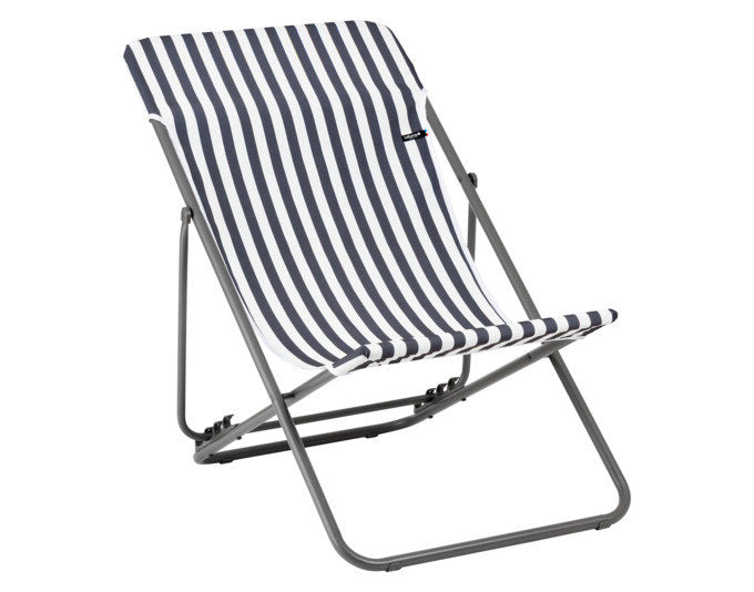 LAFUMA Sessel Maxi Transat Rayure terre in Braun, Weiss präsentiert im Onlineshop von KAQTU Design AG. Liegestuhl ist von LAFUMA