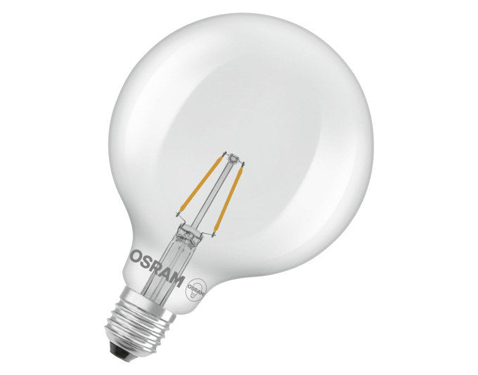 OSRAM LED-Lampe Retrofit Classic Globe E27 1.8W 250lm clear Warm White in präsentiert im Onlineshop von KAQTU Design AG. Leuchtmittel ist von OSRAM