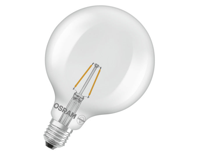 OSRAM LED-Lampe Retrofit Classic Globe E27 1.8W 250lm clear Warm White in präsentiert im Onlineshop von KAQTU Design AG. Leuchtmittel ist von OSRAM