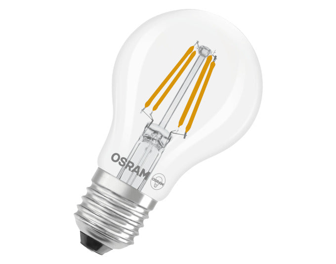 OSRAM LED-Lampe Retrofit Star Classic A E27 3.4W 470lm clear Warm White in präsentiert im Onlineshop von KAQTU Design AG. Leuchtmittel ist von OSRAM