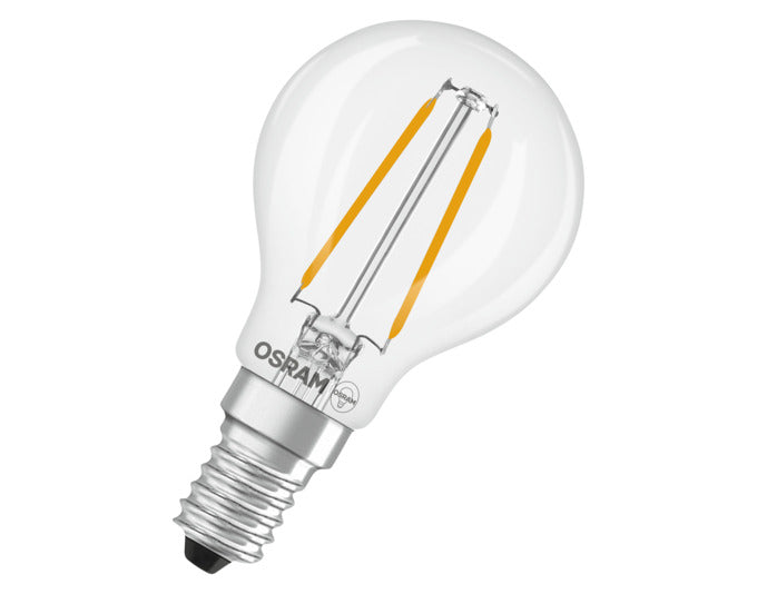 OSRAM LED-Lampe Retrofit Star Classic P E14 1.8W 250lm clear Warm White in präsentiert im Onlineshop von KAQTU Design AG. Leuchtmittel ist von OSRAM