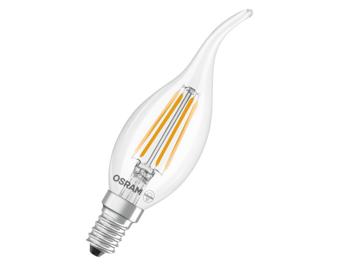 OSRAM LED-Lampe Retrofit Superstar Classic BA E14 3.4W 470lm dimmable clear Warm White in präsentiert im Onlineshop von KAQTU Design AG. Leuchtmittel ist von OSRAM