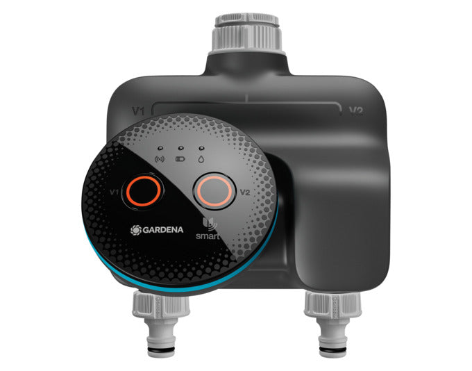 GARDENA Smart Dual Water Control Set in präsentiert im Onlineshop von KAQTU Design AG. Bewässerung ist von GARDENA