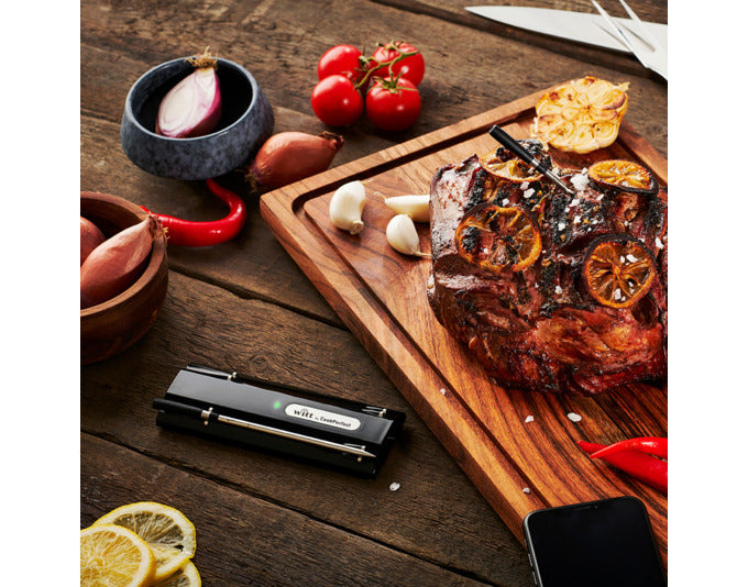 WITT CookPerfect Wireless Dual Fleischthermometer in ansprechendem Design, ideal für präzises Grillen und Kochen ohne Kabelsalat.