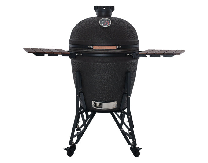 Der THE BASTARD Grill Urban XLarge Multilevel in elegantem Schwarz, ideal für vielseitiges Grillen und BBQ-Events im Freien.
