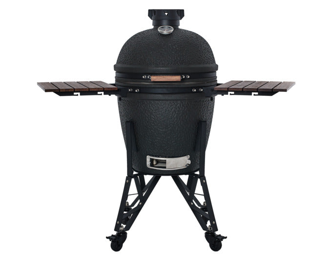 Schwarzer THE BASTARD Grill Urban Large Multilevel mit mehreren Ebenen, ideal für Grillliebhaber und Outdoor-Küche.
