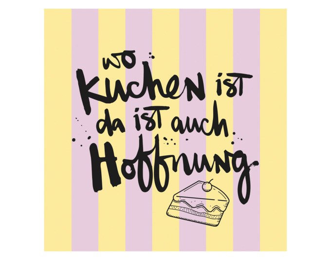 Bedruckte dreilagige Papierserviette 33x33 cm in Gelb und Rosa mit dekorativem Muster, gefaltet auf 16.5x16.5 cm, aus 100% Tissue.