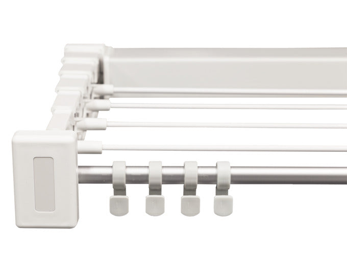 Eleganter STEWI Wäschetrockner Teleskop Prestige in Weiß, 60 cm, ideal für platzsparendes Trocknen von Wäsche in jedem Zuhause.