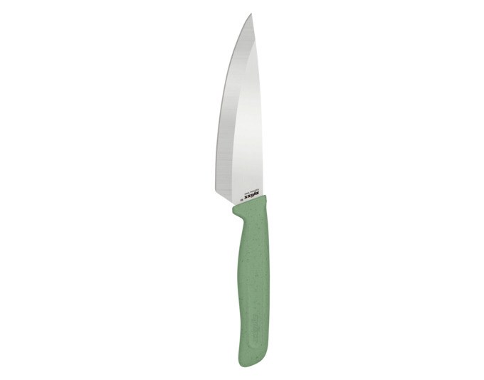 ZYLISS Universalmesser Classic 13 cm in mint mit Edelstahlklinge, Hohlschliff und Griff aus Weizenstrohmaterial samt Klingenschutzhülle.