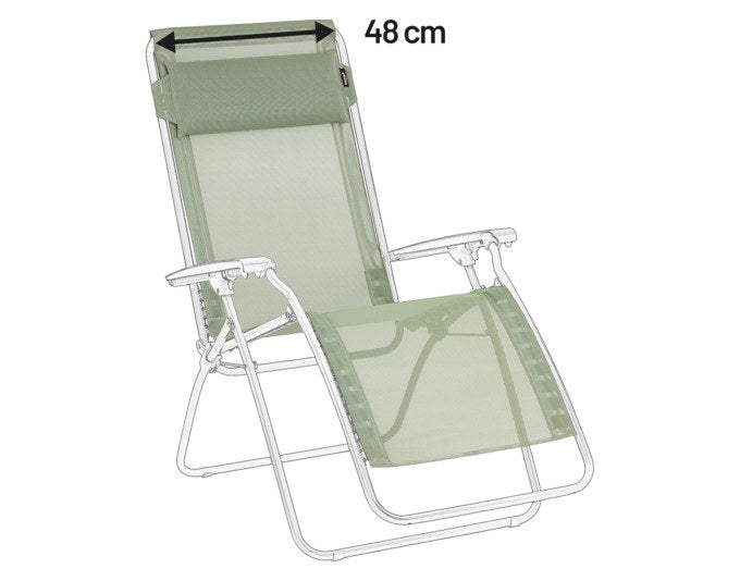 Grüner Ersatzbezug in Moss mit Kopfpolster für Lafuma Relaxsessel, Kit R-Clip