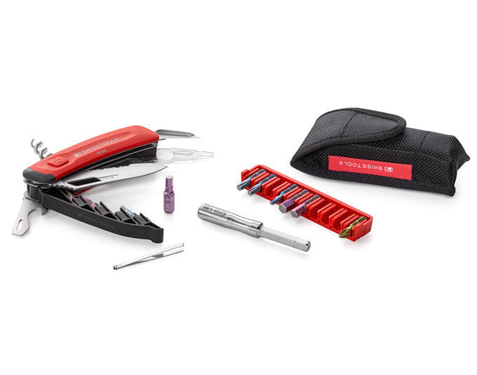 Rotes Taschenmesser NexusXplore von PB Swiss Tools mit Bits und Etui