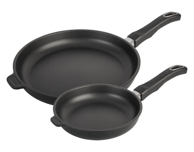 Gastrolux Bratpfannen-Set Biotan Plus: zwei schwarze Pfannen mit abnehmbarem Stiel