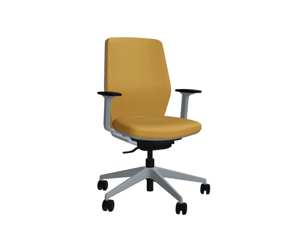 Evo EV02 - Bürostuhl gepolsterte Rückenlehne in Blau präsentiert im Onlineshop von KAQTU Design AG. Bürostuhl ist von Mdd