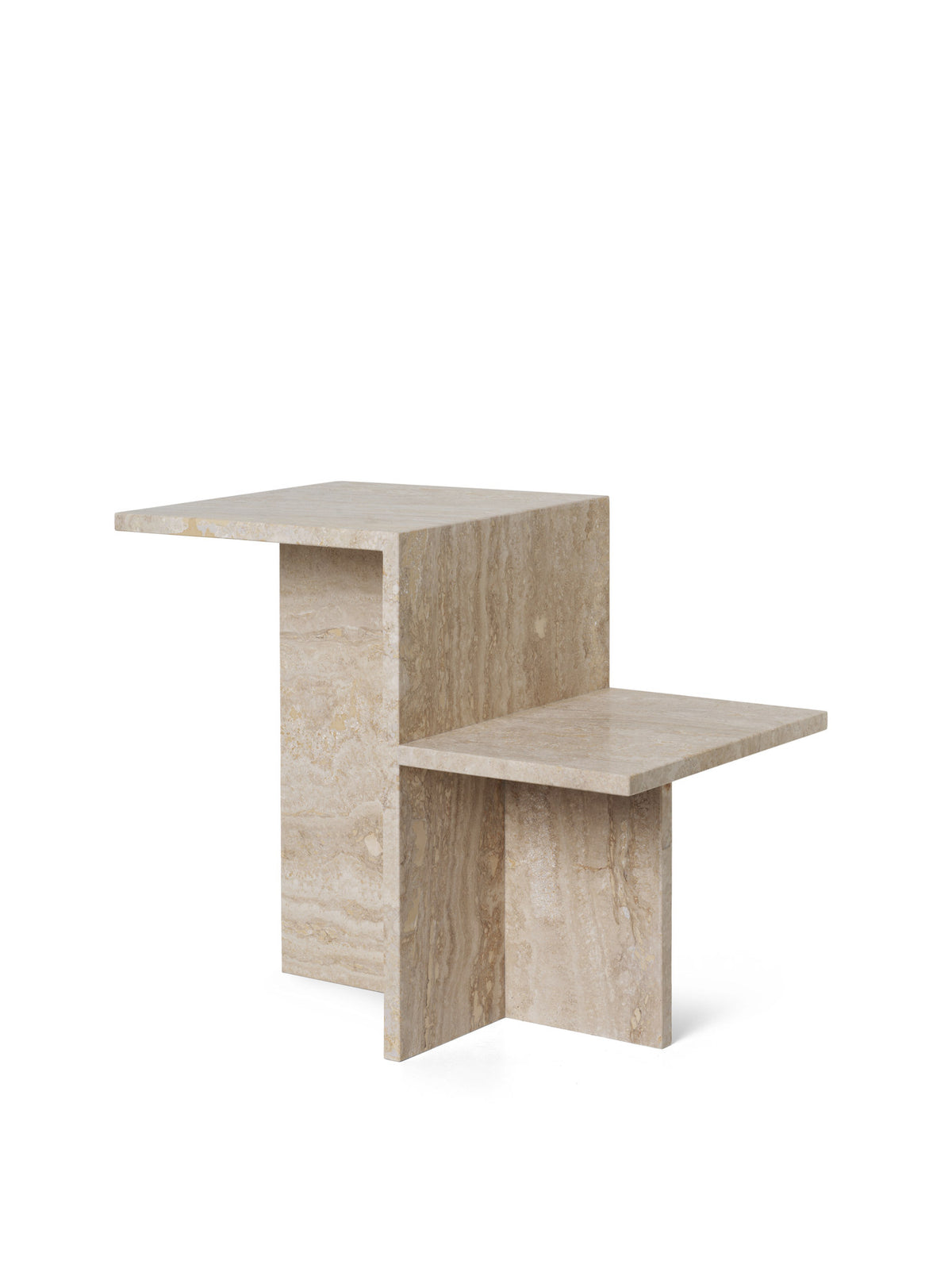 Distinct Beistelltisch in Travertin präsentiert im Onlineshop von KAQTU Design AG. Beistelltisch ist von Ferm Living