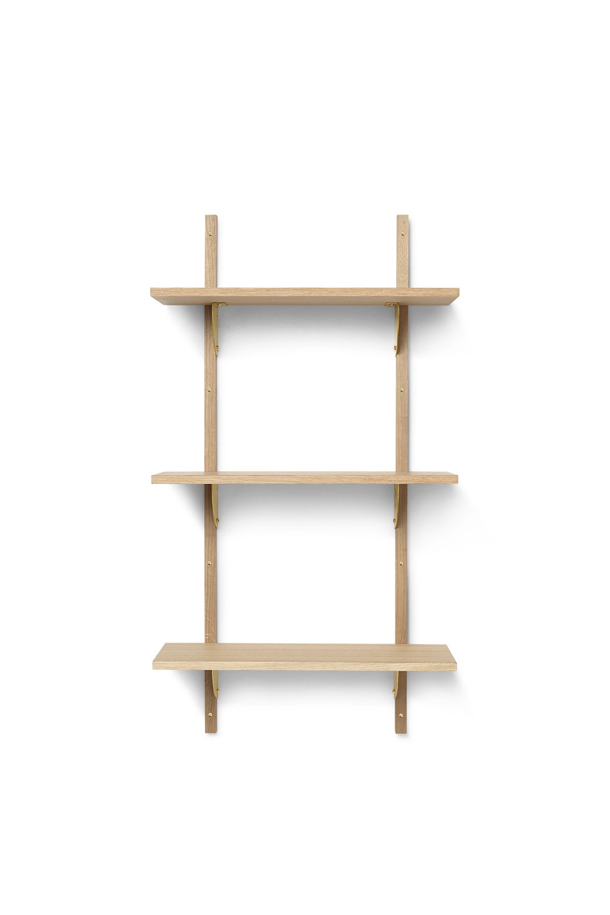 Sector Wandregal Triple in Hellbraun/Messing präsentiert im Onlineshop von KAQTU Design AG. Wandregal ist von Ferm Living