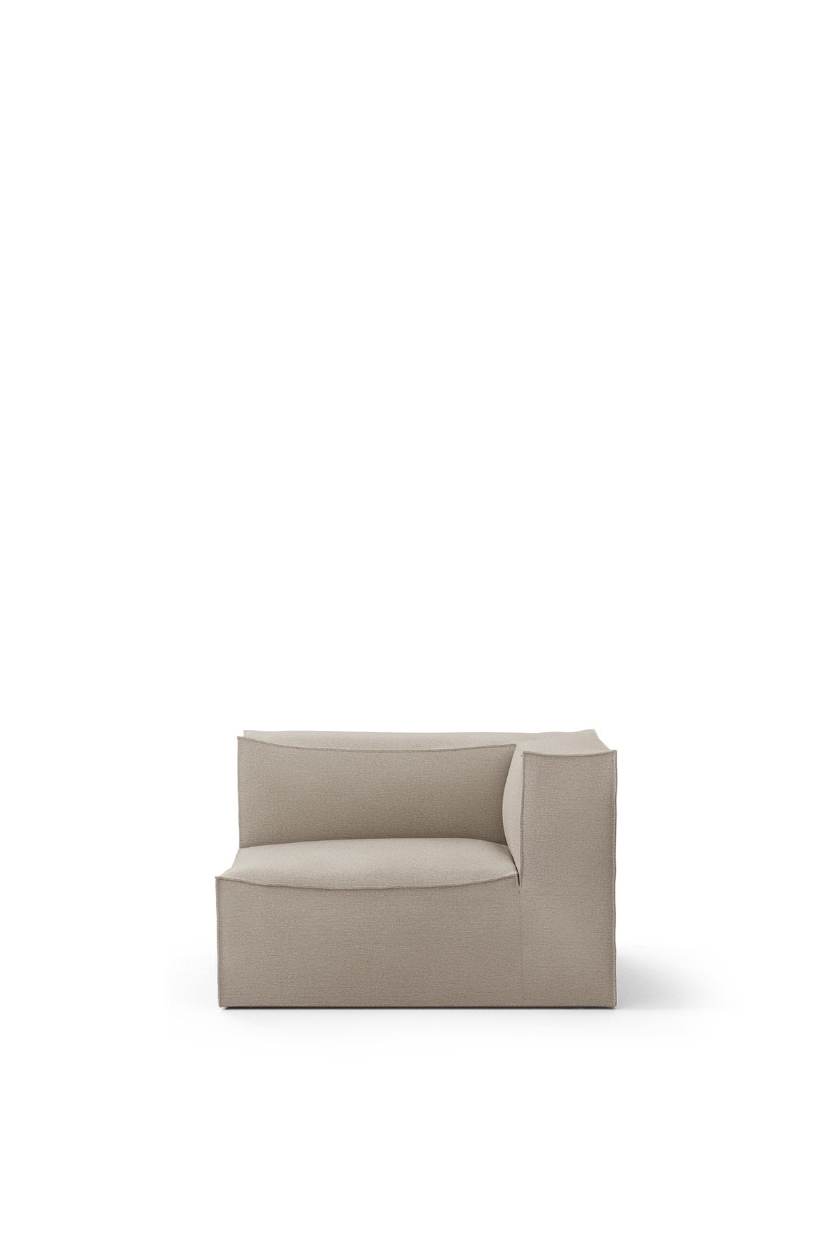 Modulares Sofa Catena Armlehne rechts von Ferm Living, weich gerundet, gesteppt, mit Stoffbezug