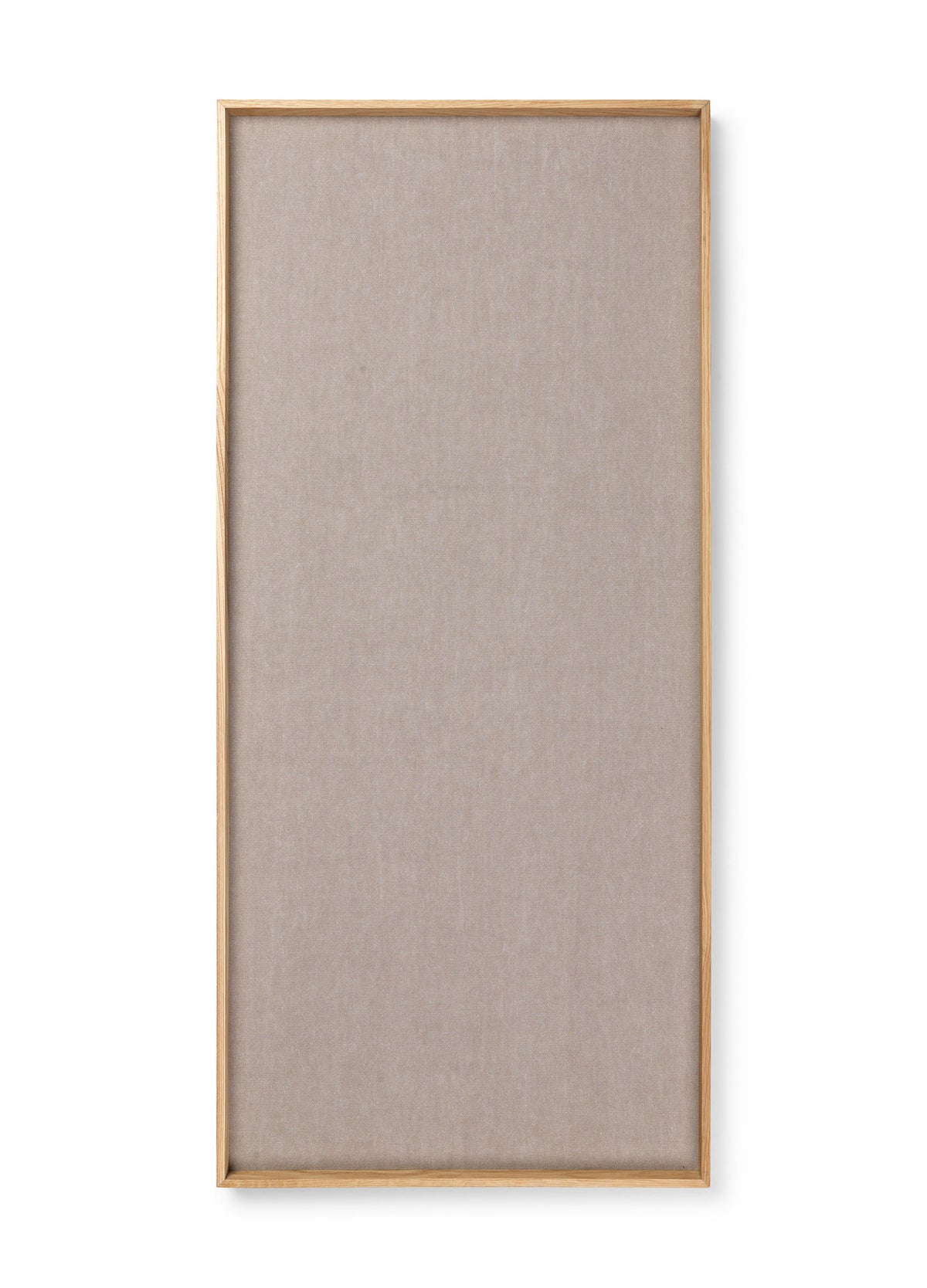 Scenery Pinnwand von Ferm Living mit Rahmen aus massivem Natureichenholz und Oberfläche aus beigem Baumwollleinen, schlichtes, natürliches Design