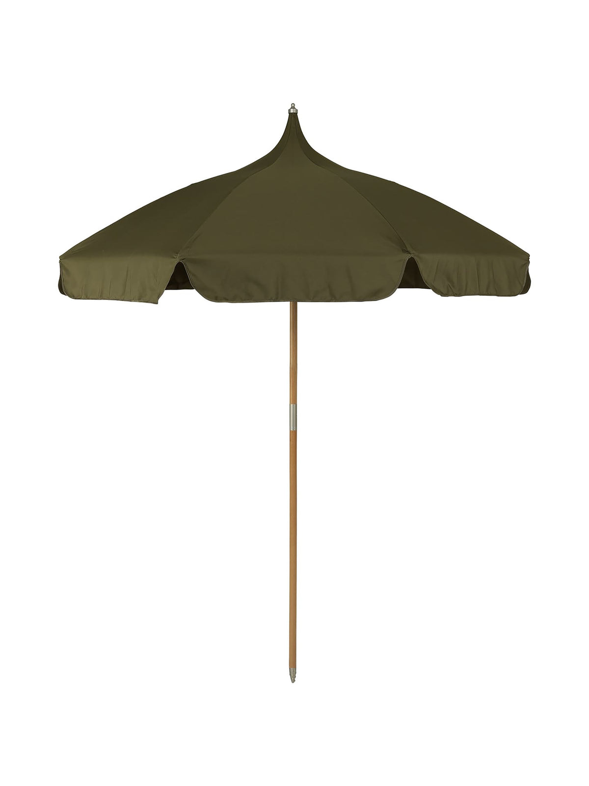 Lulle Sonnenschirm in Olivgrün präsentiert im Onlineshop von KAQTU Design AG. Sonnenschirm ist von Ferm Living