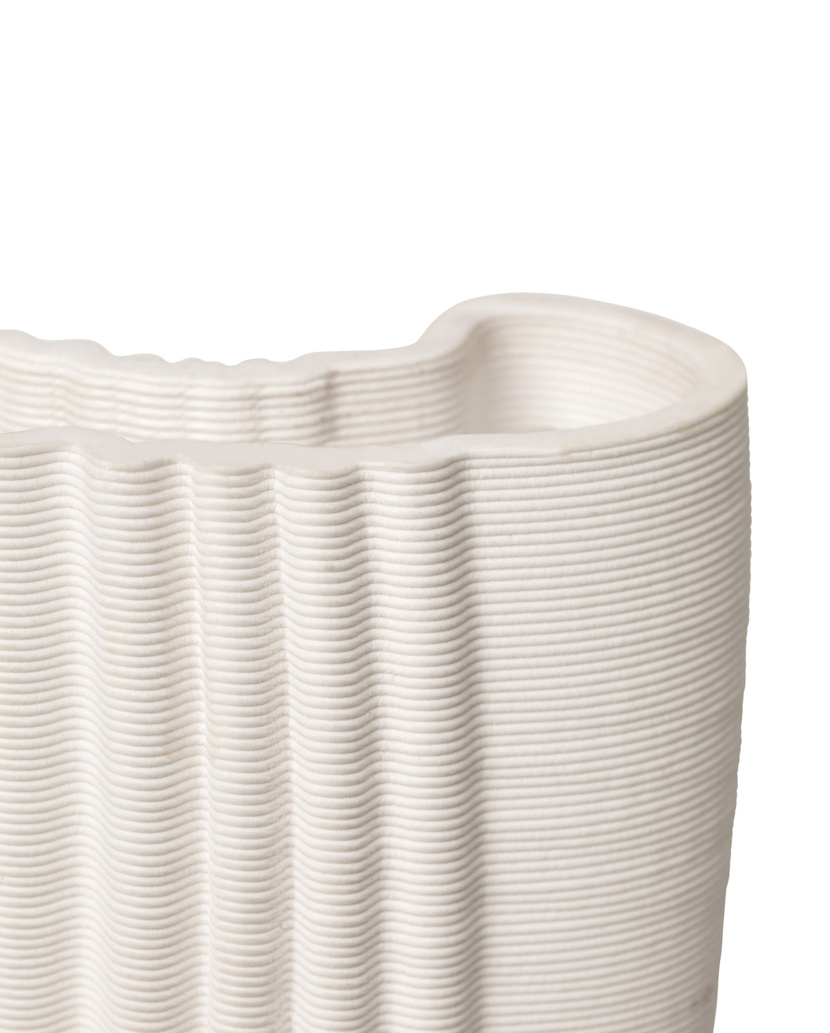 Moire Vase in Off-White präsentiert im Onlineshop von KAQTU Design AG. Vase ist von Ferm Living