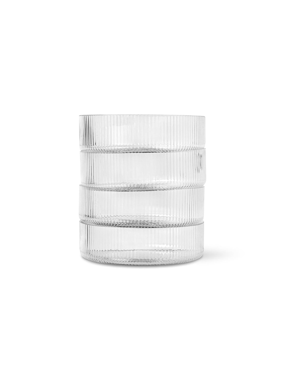Ripple Servierschüssel 4er Set in Klar präsentiert im Onlineshop von KAQTU Design AG. Schüssel ist von Ferm Living