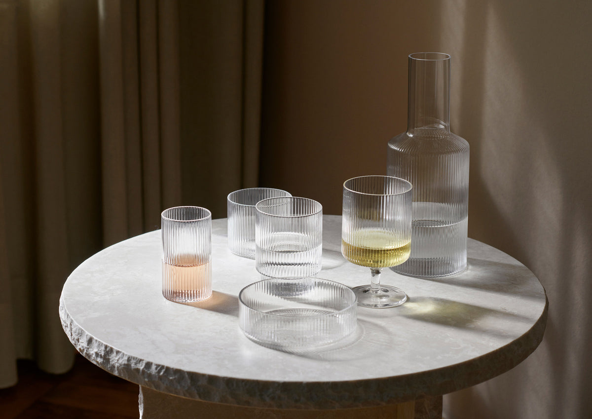 Ripple Servierschüssel 4er Set in Klar präsentiert im Onlineshop von KAQTU Design AG. Schüssel ist von Ferm Living
