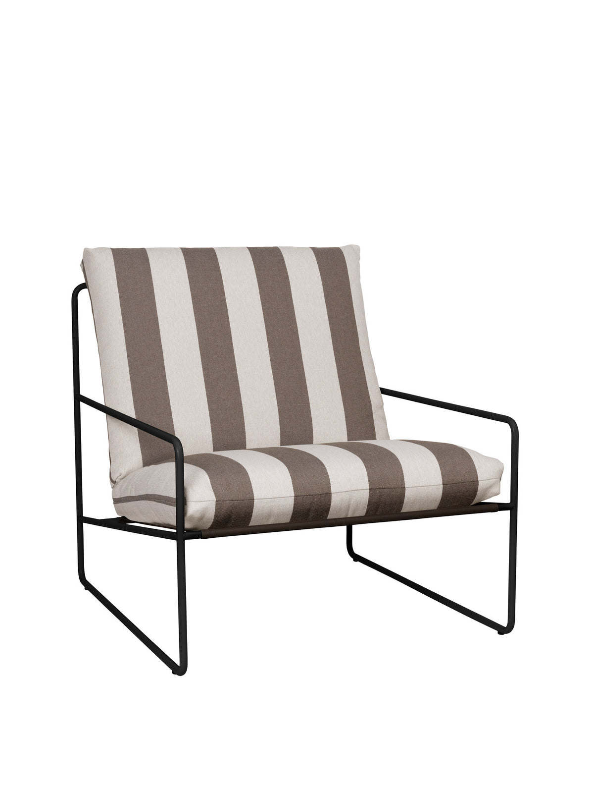 Desert 1-seater Dolce in Braun / Weiss / Schwarz präsentiert im Onlineshop von KAQTU Design AG. Outdoor-Sessel mit Armlehnen ist von Ferm Living