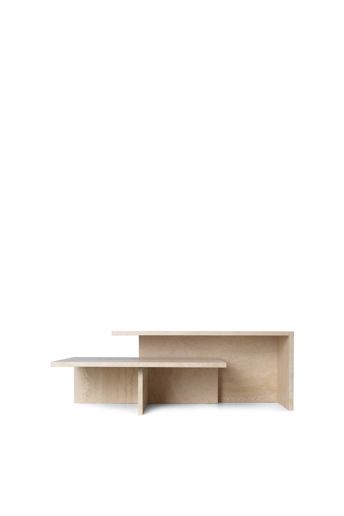 Distinct Grande Duo Tische in Travertin präsentiert im Onlineshop von KAQTU Design AG. Couchtisch ist von Ferm Living