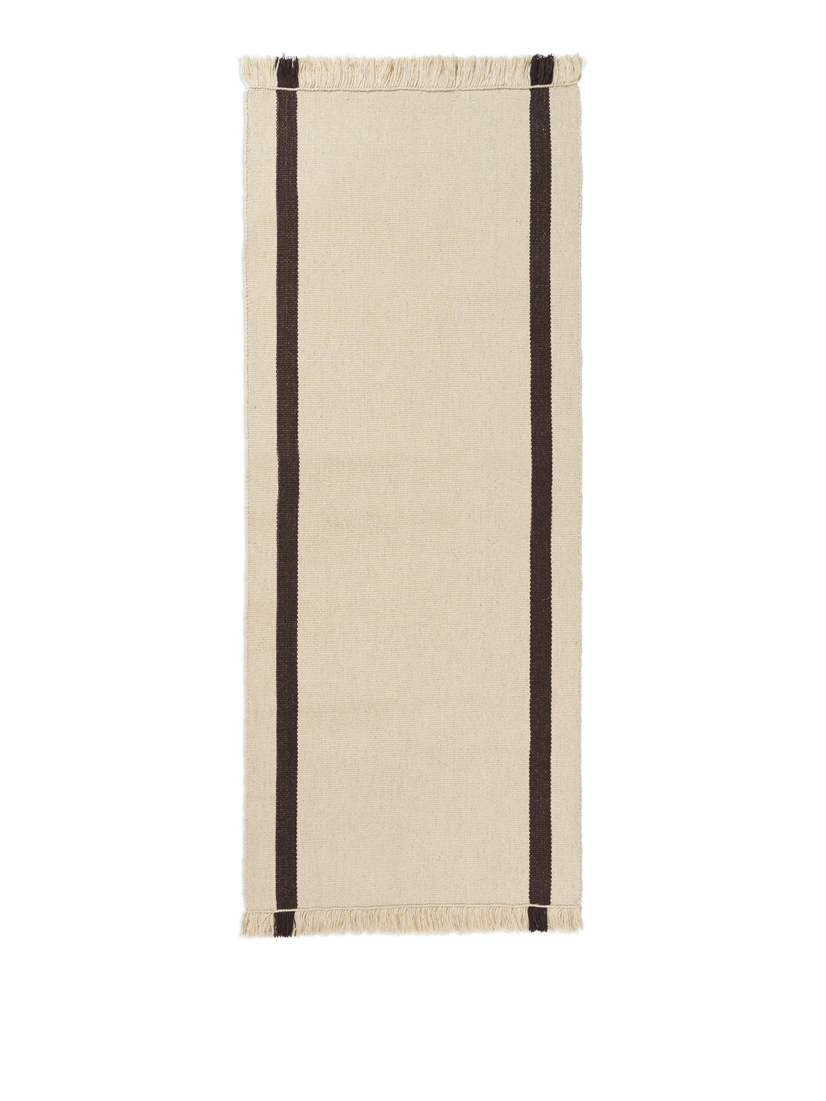 Calm Kelim Runner 80 x 200 in Offwhite/Coffee präsentiert im Onlineshop von KAQTU Design AG. Teppich ist von Ferm Living