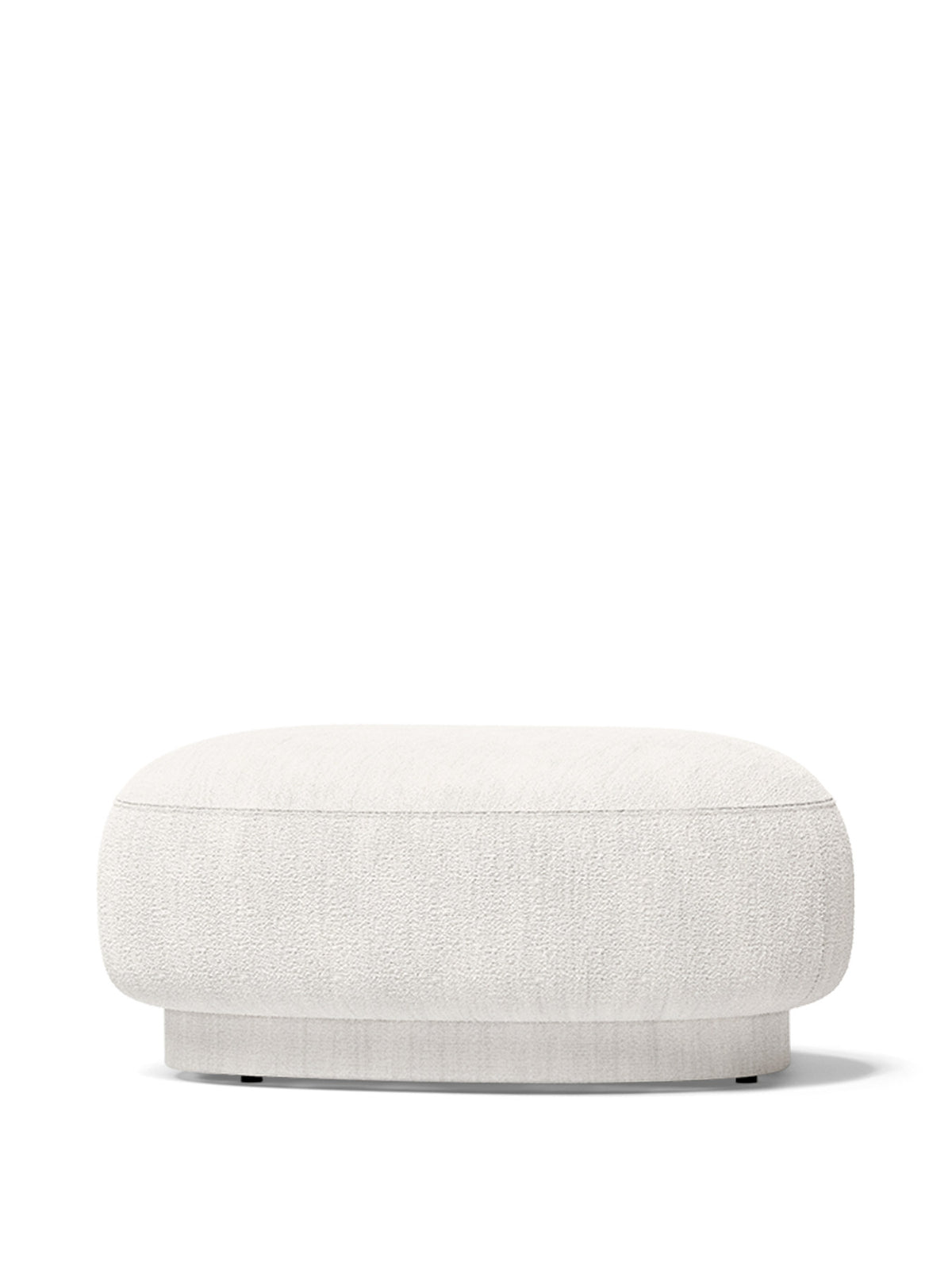 Rico Lounger Pouf, länglicher Hocker in organischer Form in Bouclé Offwhite von Ferm Living