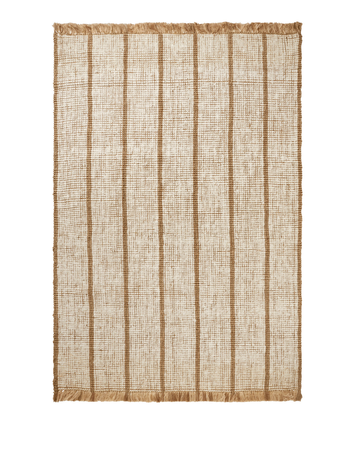 Athen Stripes Teppich 200 x 300 in Natürlich/Cremeweiss präsentiert im Onlineshop von KAQTU Design AG. Teppich ist von Ferm Living