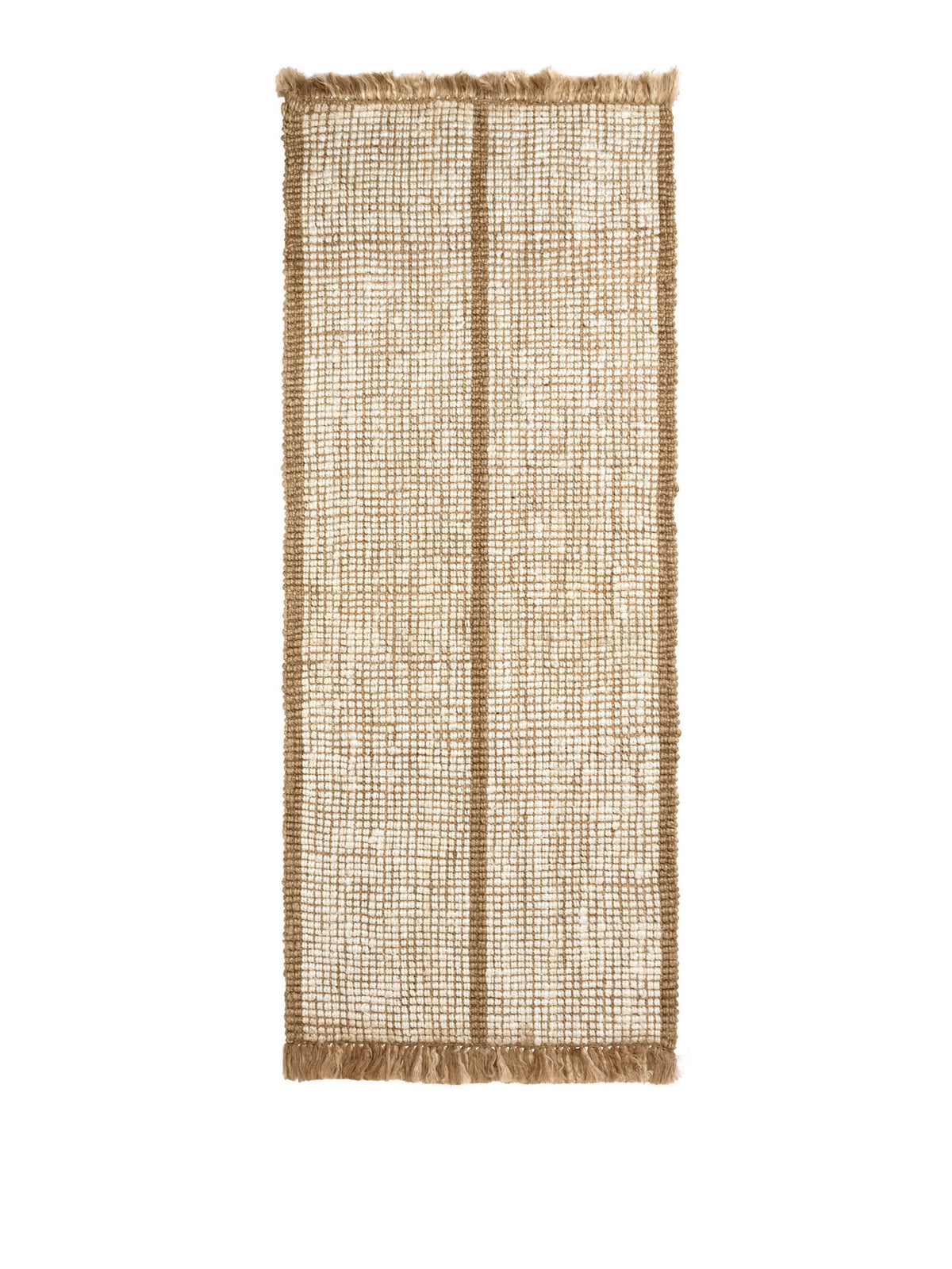 Athen Stripes Läufer 80 x 200 in Natürlich/Cremeweiss präsentiert im Onlineshop von KAQTU Design AG. Teppich ist von Ferm Living