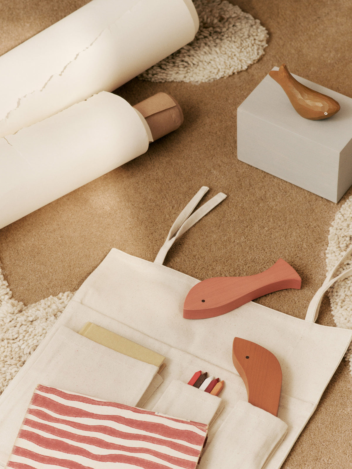 Canvas Travel Pocket in Natürlich präsentiert im Onlineshop von KAQTU Design AG. Tasche ist von Ferm Living