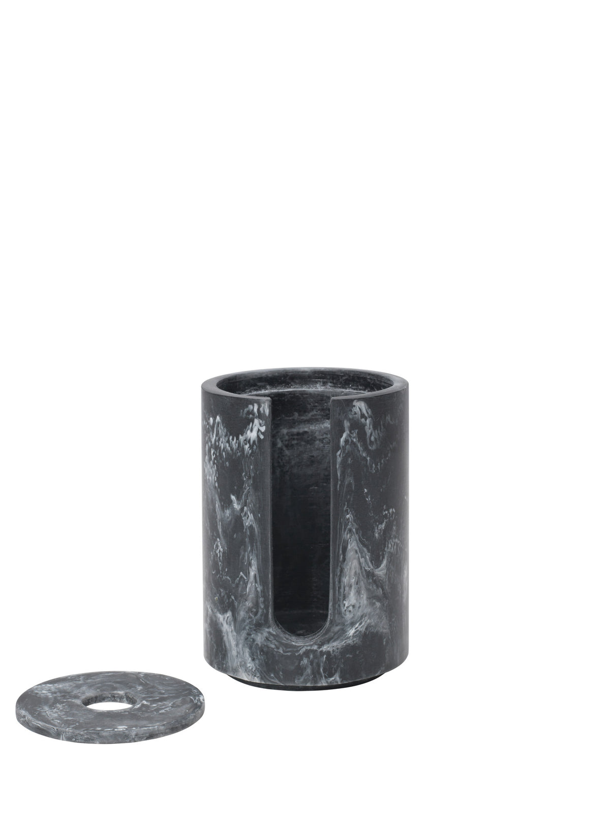 Mist Wattepadhalter in Anthrazit präsentiert im Onlineshop von KAQTU Design AG. Badzubehör ist von Ferm Living