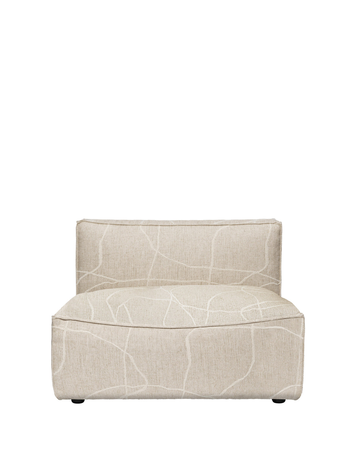 Catena Mittelelement gross, modulares Sofa mit weicher Rundung und Absteppnähten