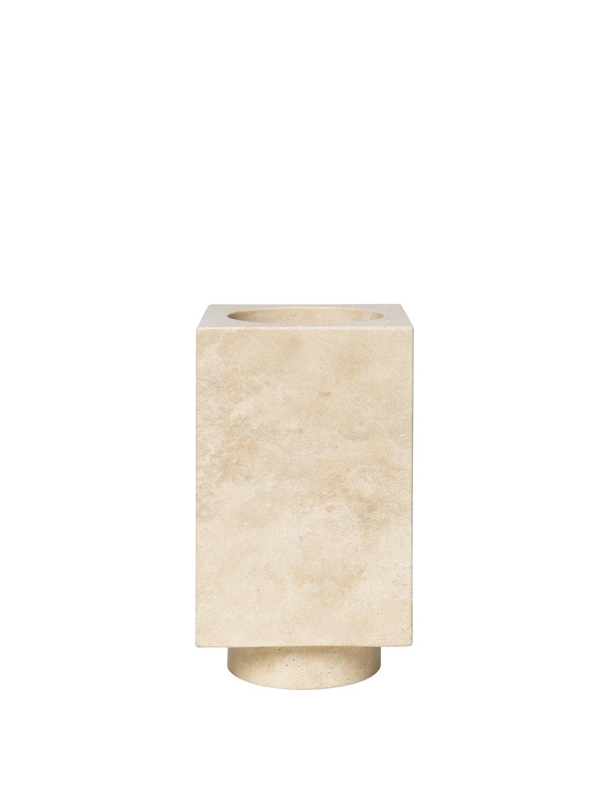 Hew Vase in Travertin präsentiert im Onlineshop von KAQTU Design AG. Vase ist von Ferm Living