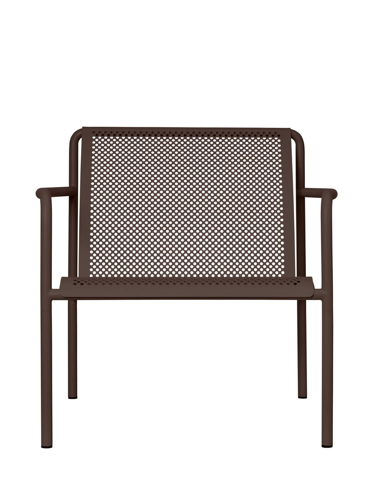 Dapple Lounge Chair mit Armlehnen in Dunkle Schokolade präsentiert im Onlineshop von KAQTU Design AG. Outdoor-Sessel mit Armlehnen ist von Ferm Living