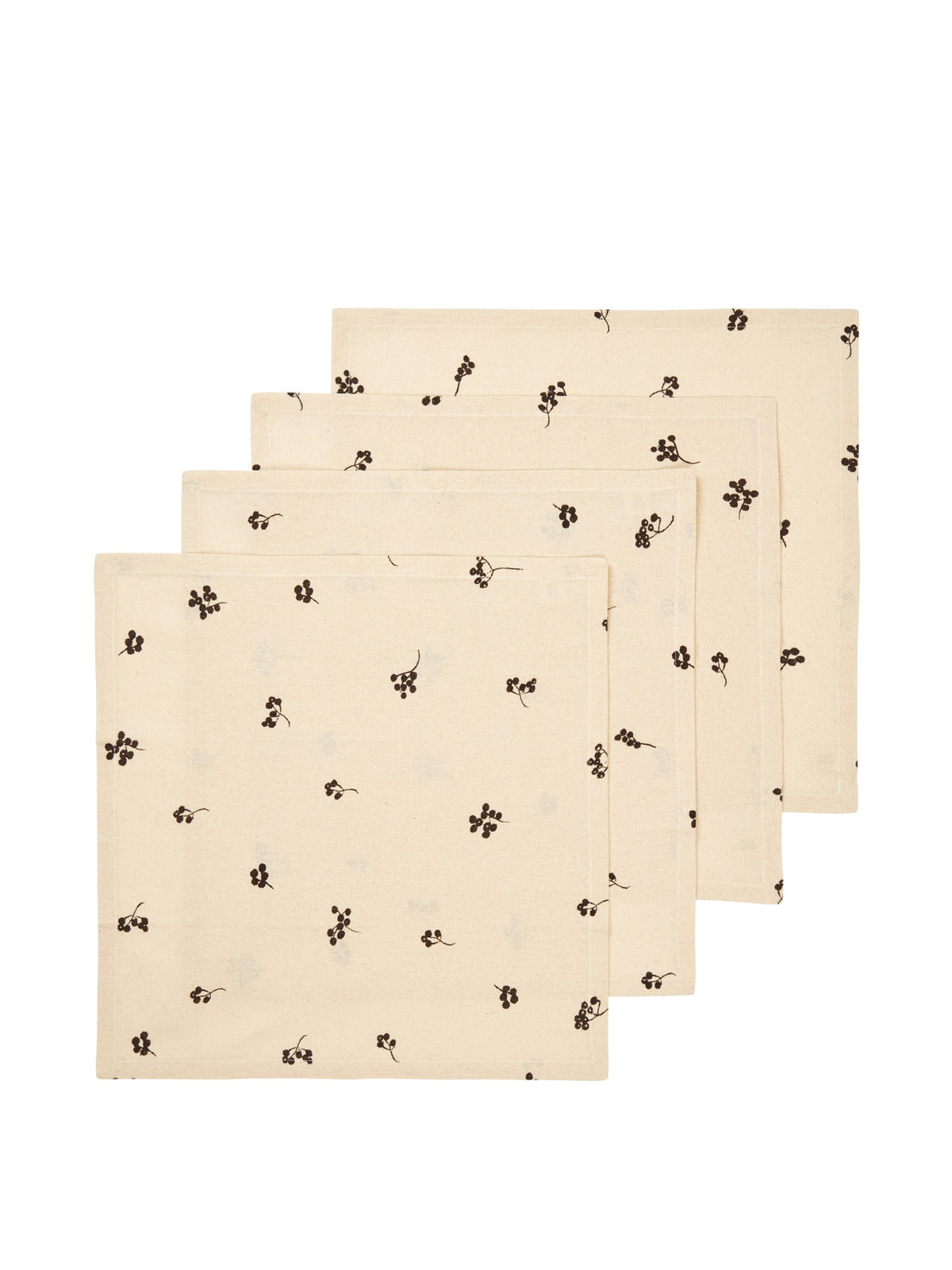 Baies Servietten Set aus 4 in Natürliche/Dunkle Schokolade präsentiert im Onlineshop von KAQTU Design AG. ist von Ferm Living