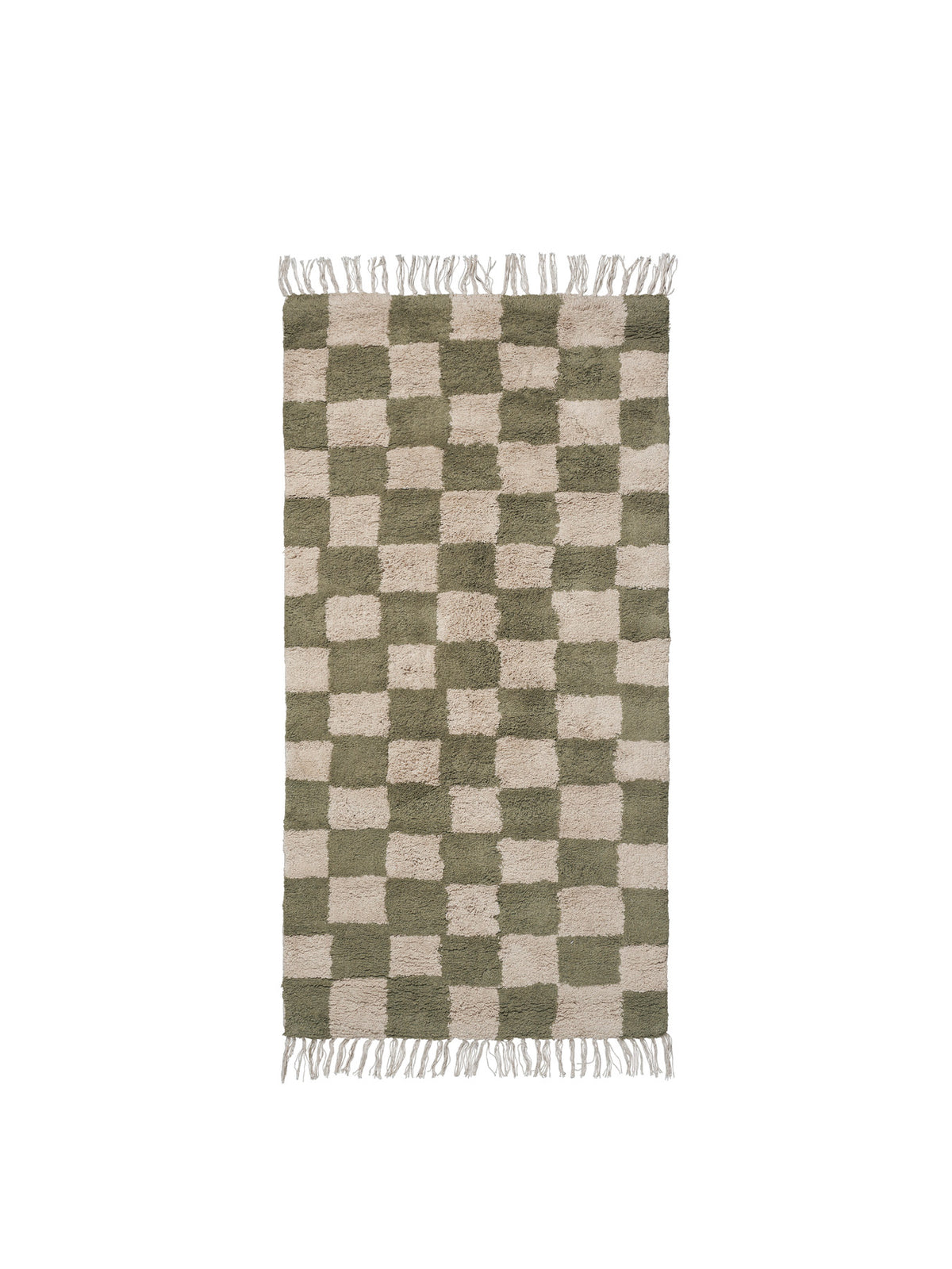 Mara Washable Rug in Elm Green/Warm Sand präsentiert im Onlineshop von KAQTU Design AG. Teppich ist von Ferm Living