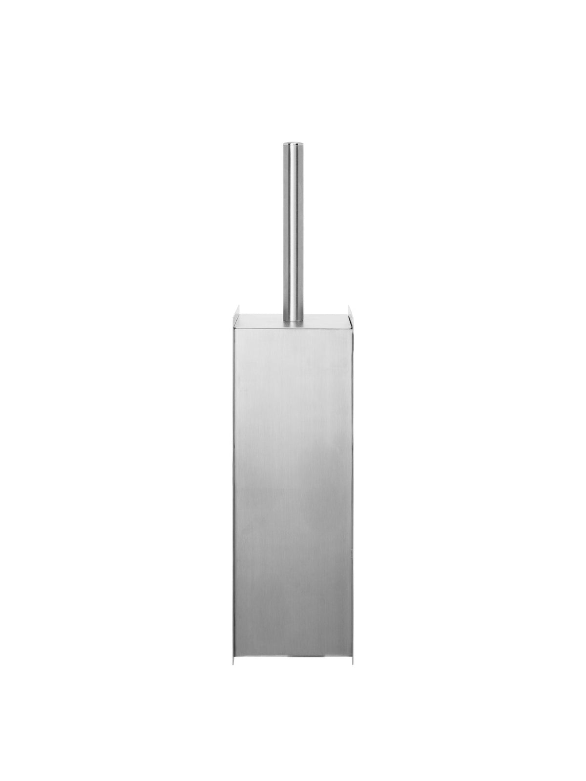 Sama Toilettenbürste von Ferm Living: schlanker Behälter aus gebürstetem Edelstahl mit Kunststoff-Bürstenkopf, klare geometrische Form.