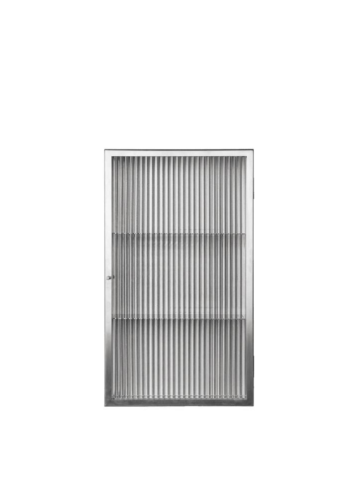 Haze Wandregal Reeded Glass in Brushed Stainless Steel präsentiert im Onlineshop von KAQTU Design AG. Wandregal ist von Ferm Living